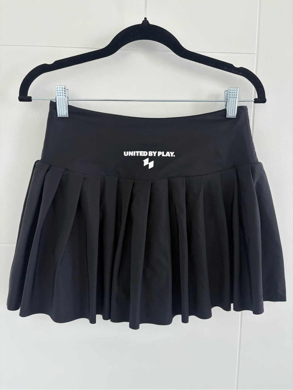 Made in Miami! Black Pleated Mini Sports Skirt Size Medium